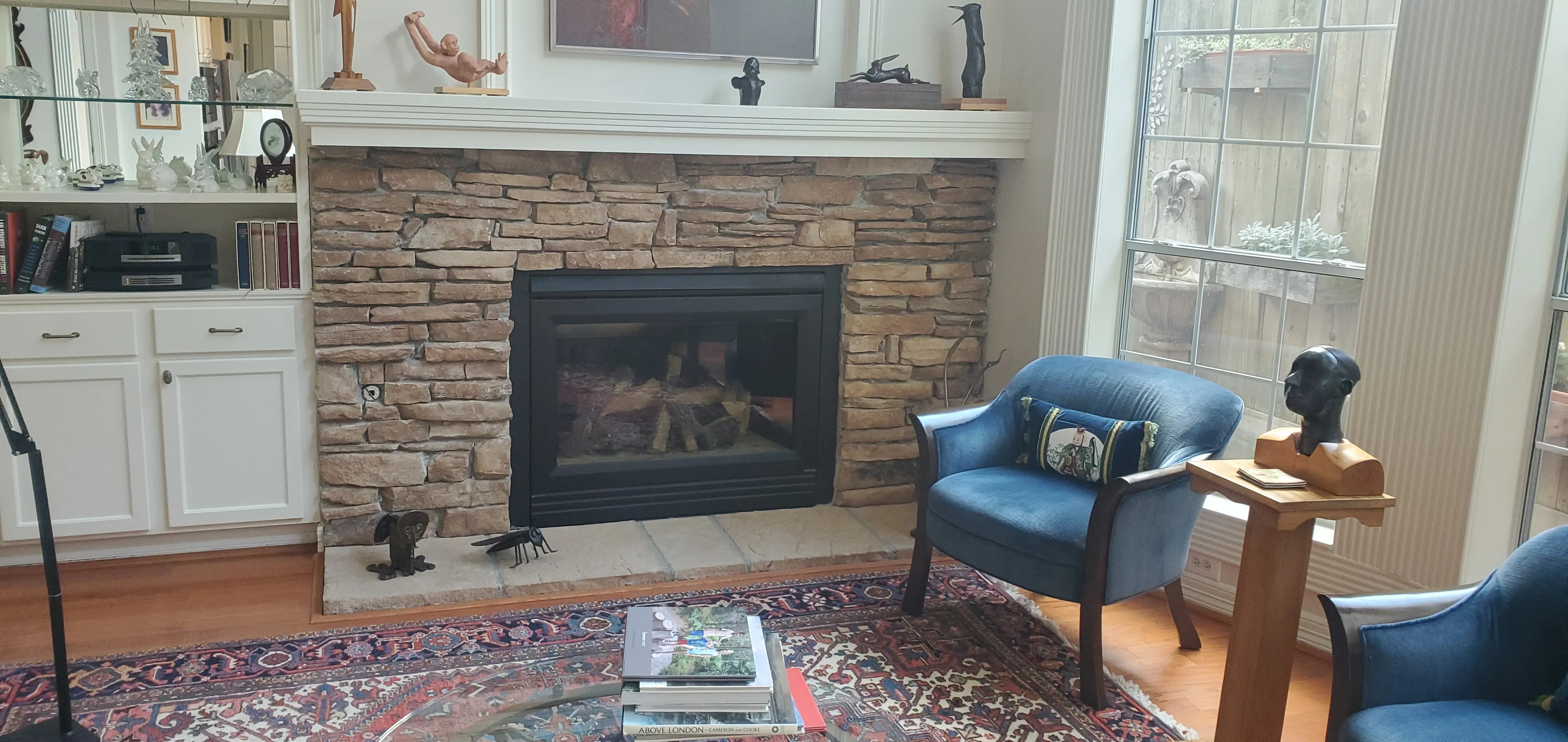 Traditional stacked stone, residential install